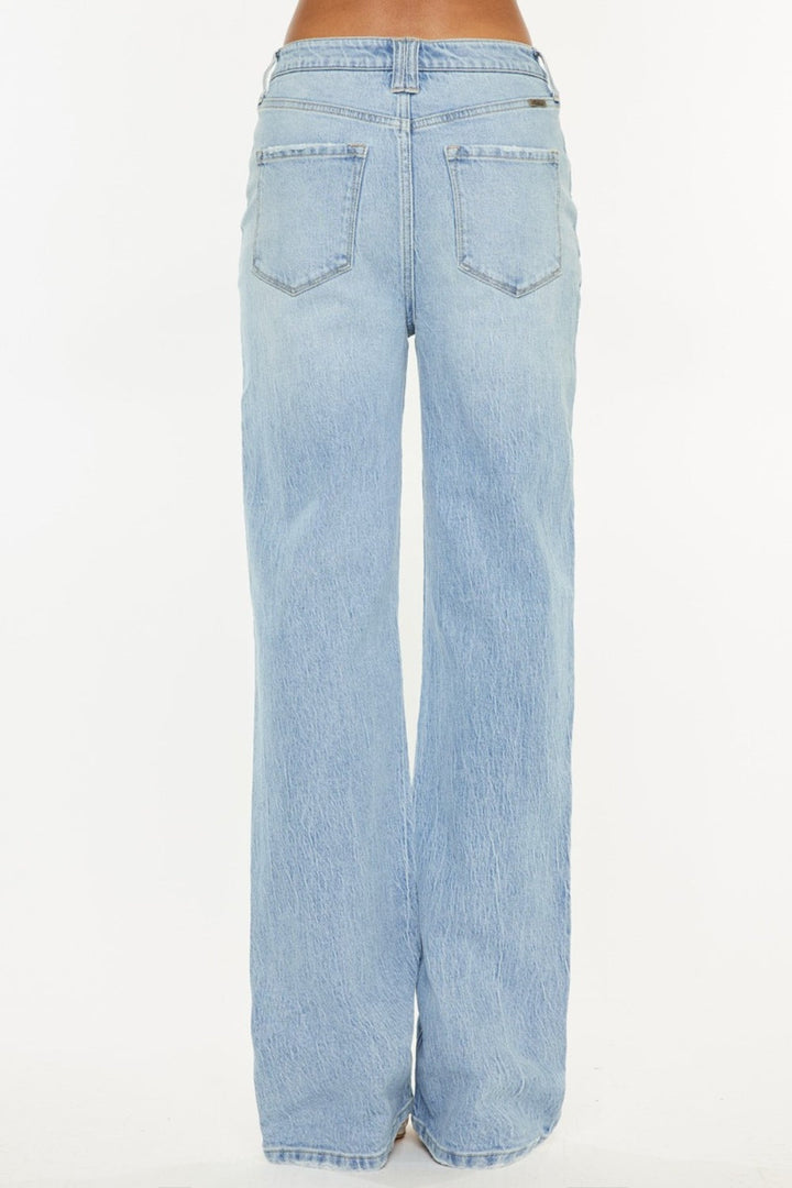 Stilla | Distressed Høj Talje Lige Jeans