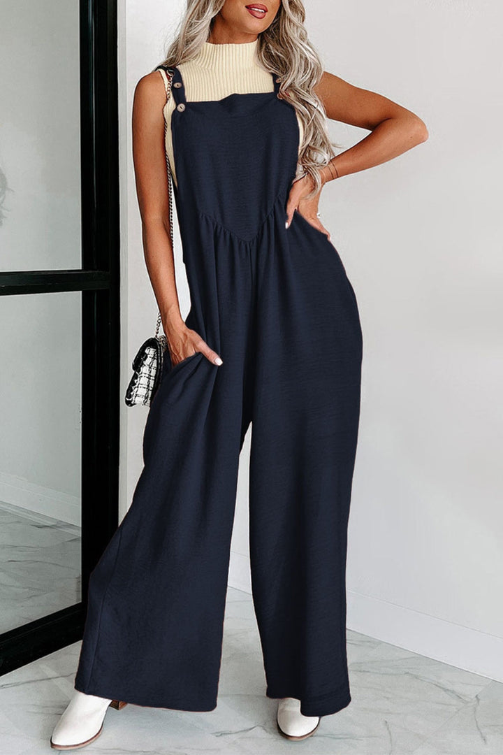 Stilla | Neck Wide Strap Jumpsuit