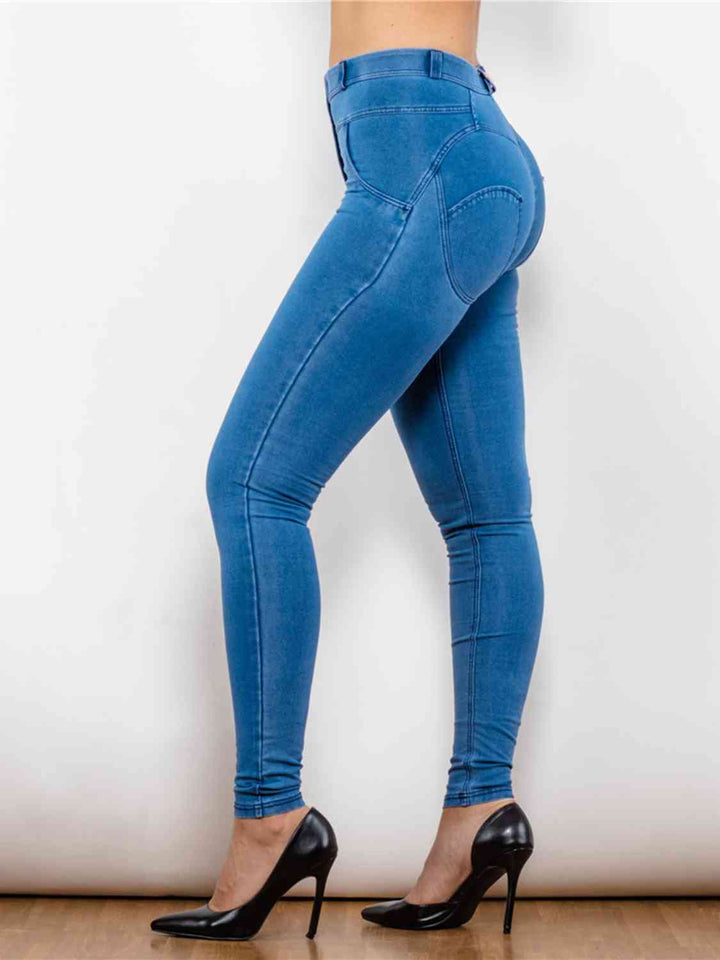 Stilla | Størrelse Knappede Skinny Jeans