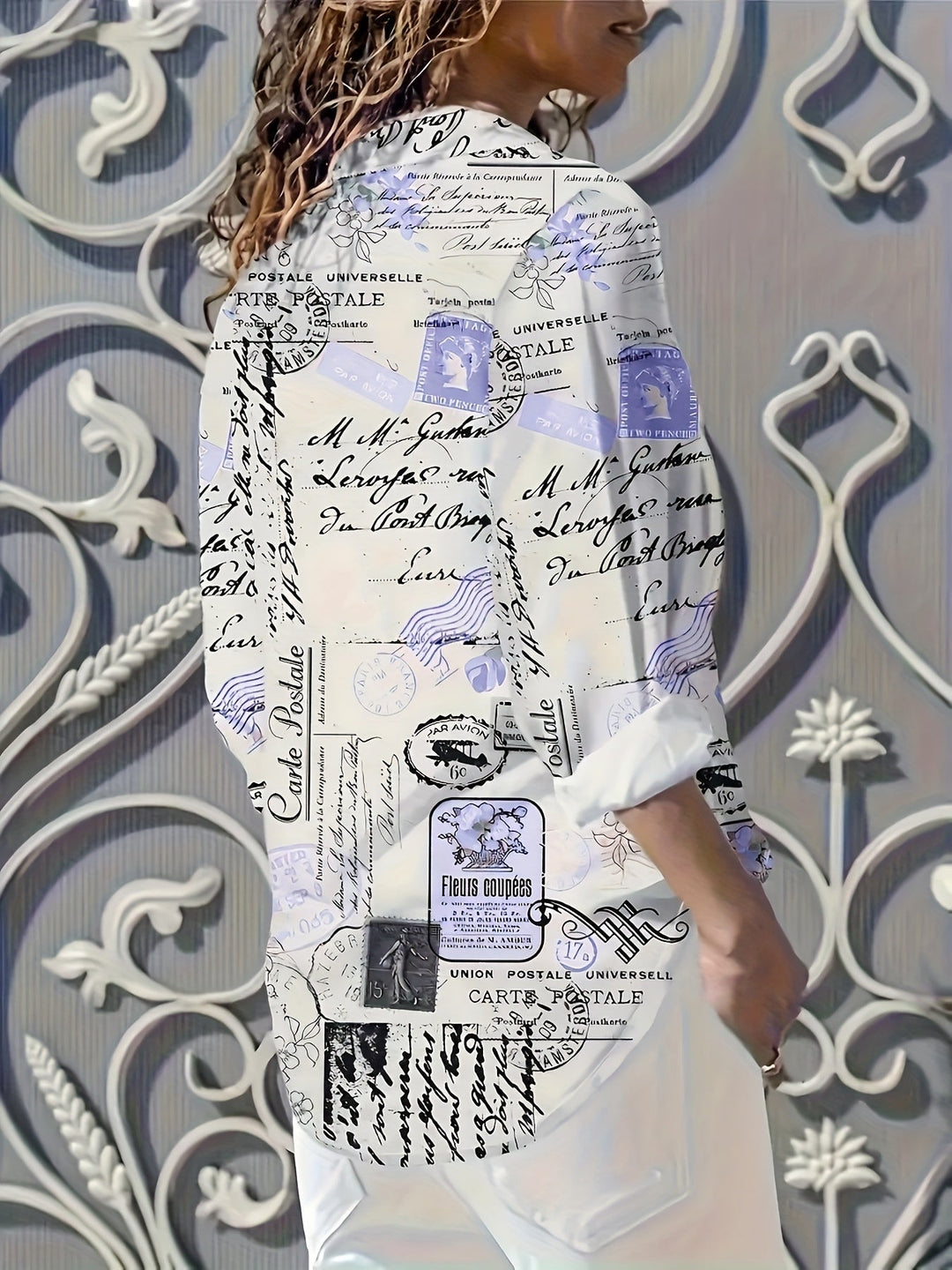 Stilla | Damebluse Med Lange Ærmer Med Print