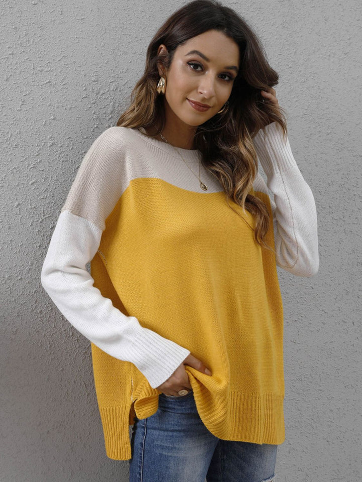 Stilla | Modisch Blokfarver Pullover Chic