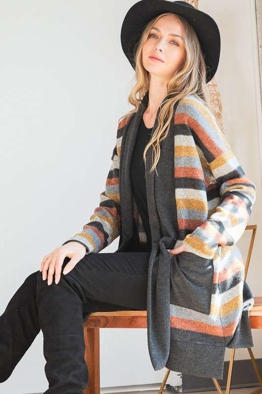 Stilla | Farvet Strikcardigan