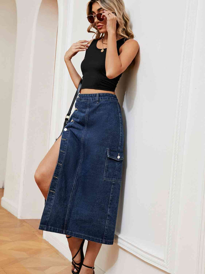 Stilla | Nederdel Denim Med Fyld