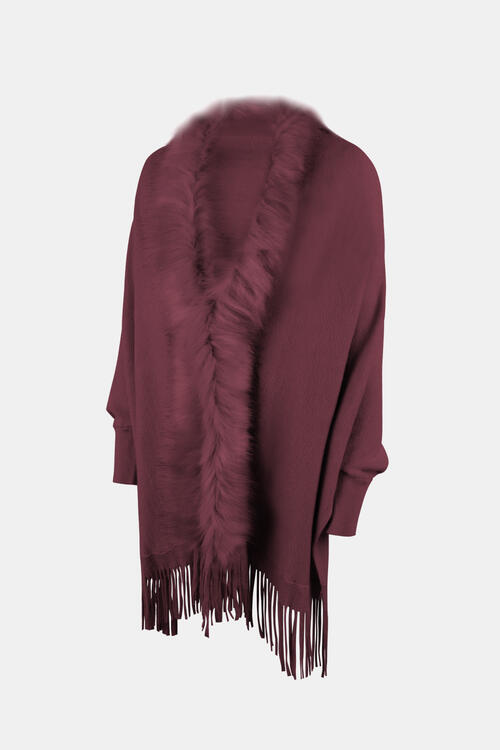 Stilla | Åben Front Langærmet Poncho