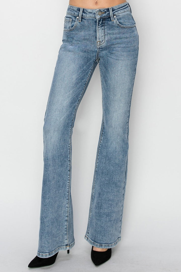 Stilla | Full Size Mid Rise Bootcut Jeans