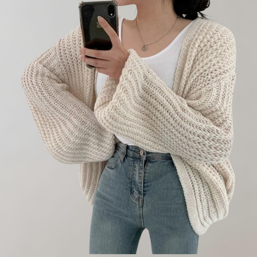 Stilla | Cozy Chunky Knit Cardigan til Kvinder
