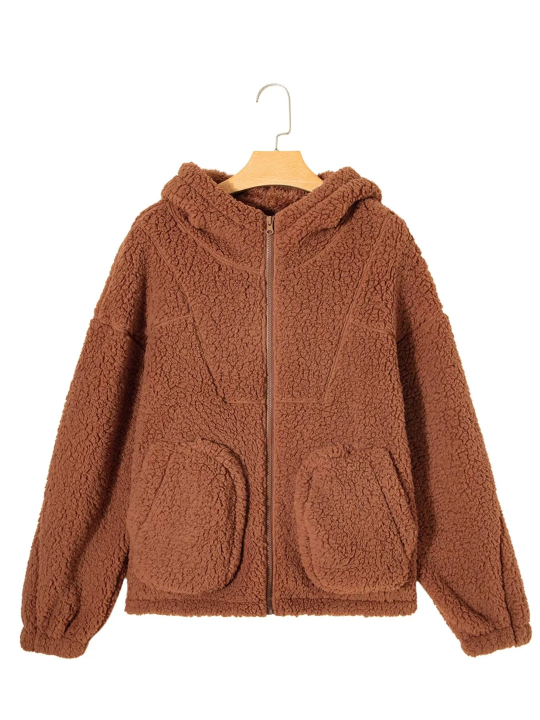 Stilla | Dame Relaxed Fit Zip Up Teddyjakke