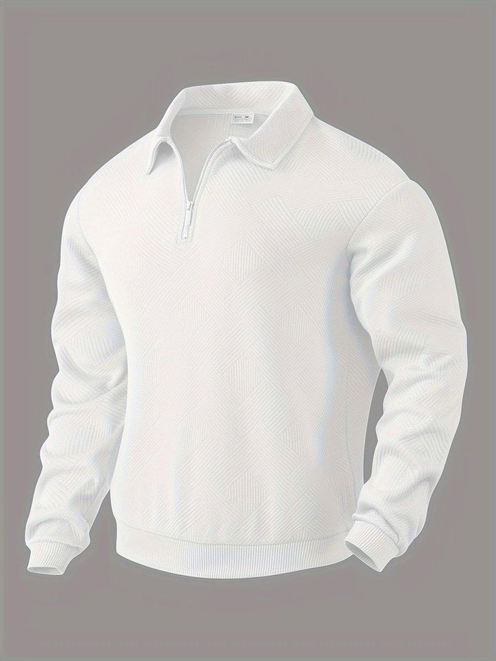 Stilla | Jacquard Halv-zip Sweatshirt