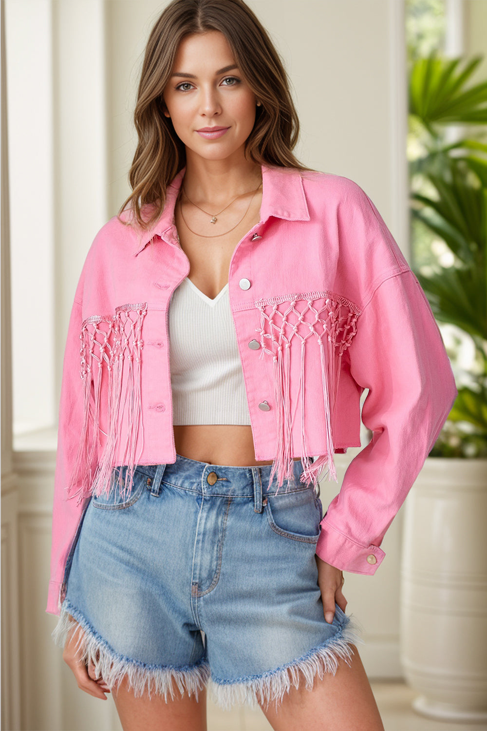 Stilla | Sequin Bog Lange Ærmer Denim Jakke