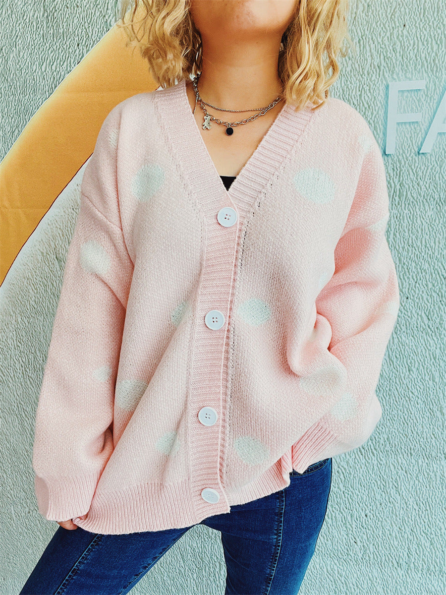 Stilla | Dot Button Up Cardigan