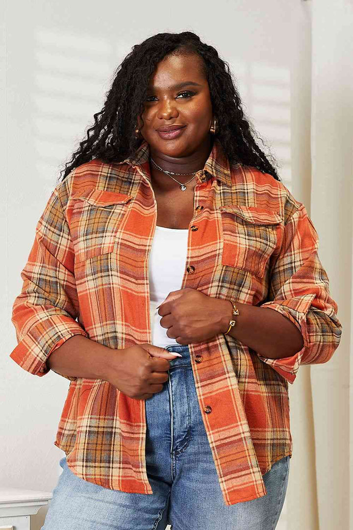 Stilla | Take Plaid Dropped Shoulder Shirt