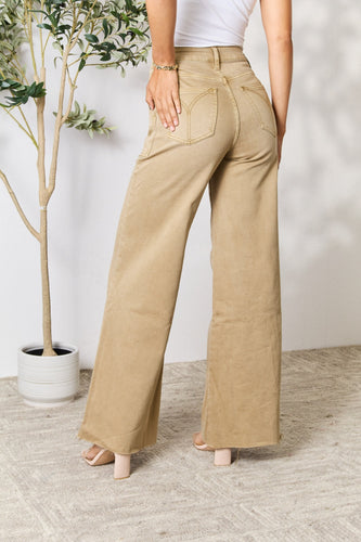 Stilla | Raw Hem Wide Leg Jeans