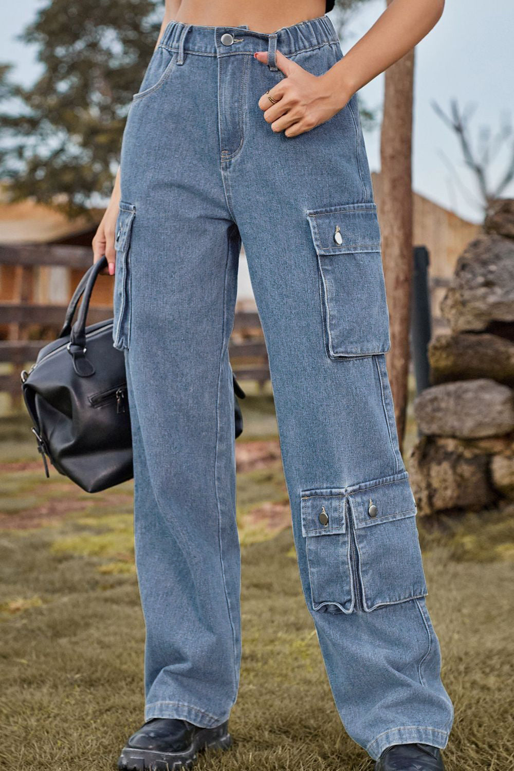 Stilla | Fit Lange Jeans Med Lommer