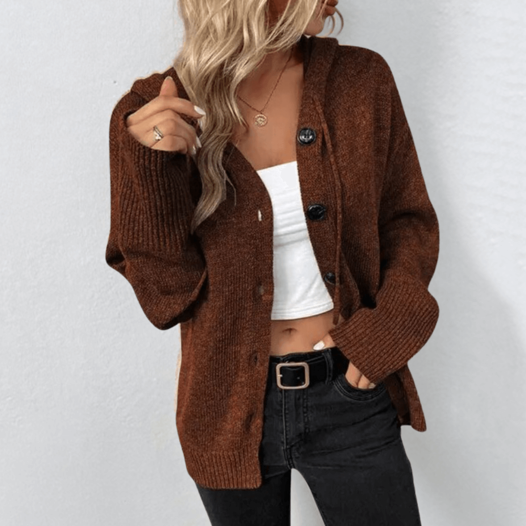 Stilla | Cozy Strikket Cardigan med Knapper til Kvinder