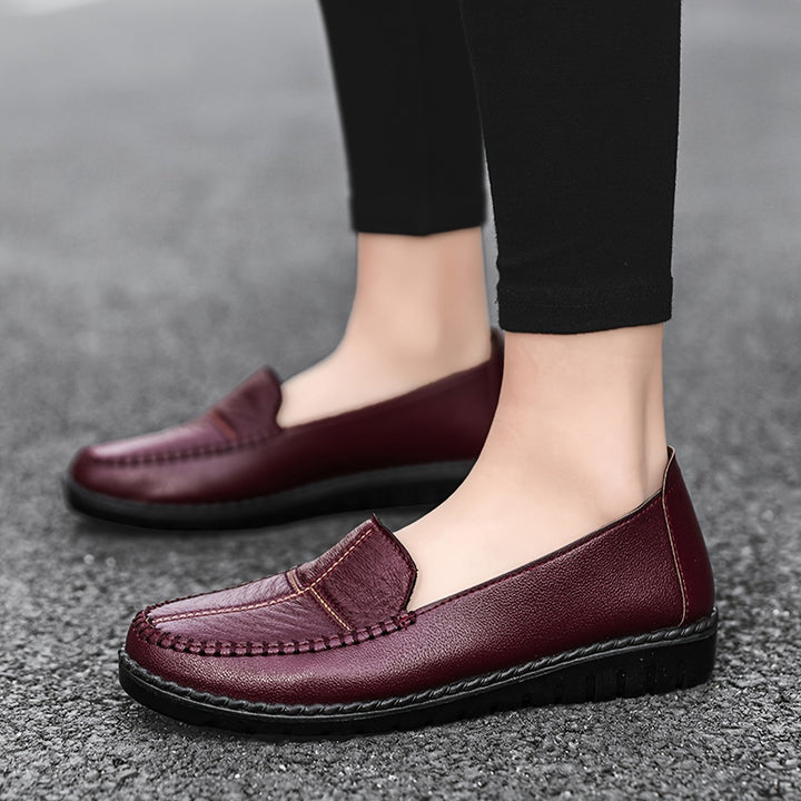 Stilla | Dame Slip on Loafers, Blød Sål, Skridsikre Flade Sko