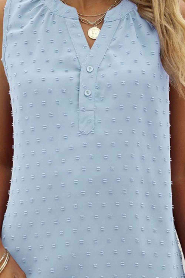 Stilla | Dot Notched Neck Tank