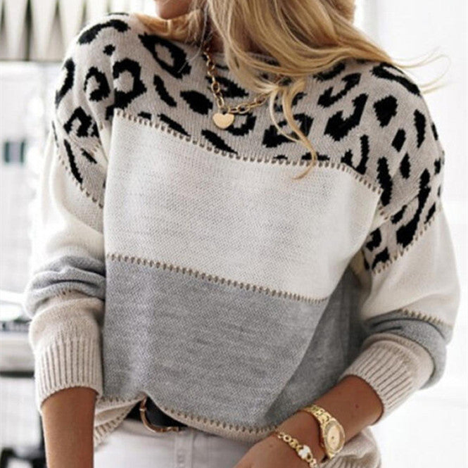 Stilla | Cozy Striktrøje med Leopardprint