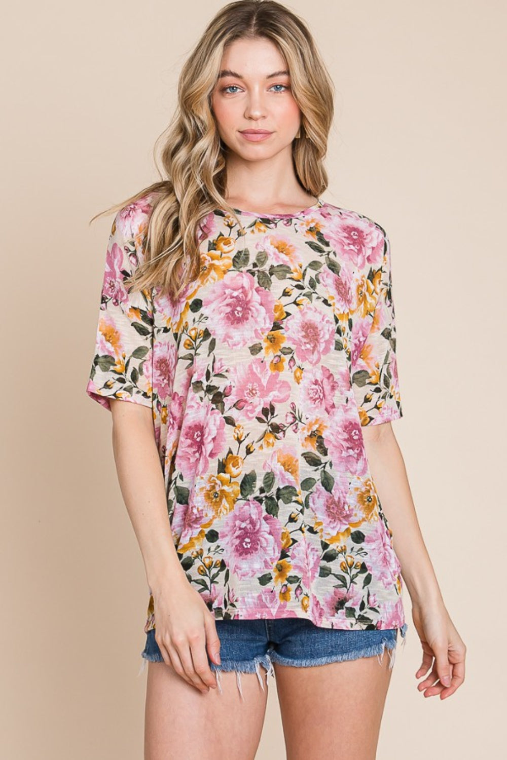 Stilla | Floral Rund Hals T-Shirt