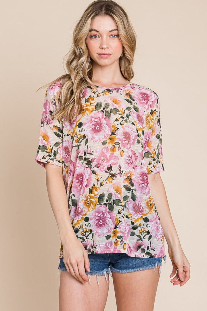 Stilla | Floral Rund Hals T-Shirt