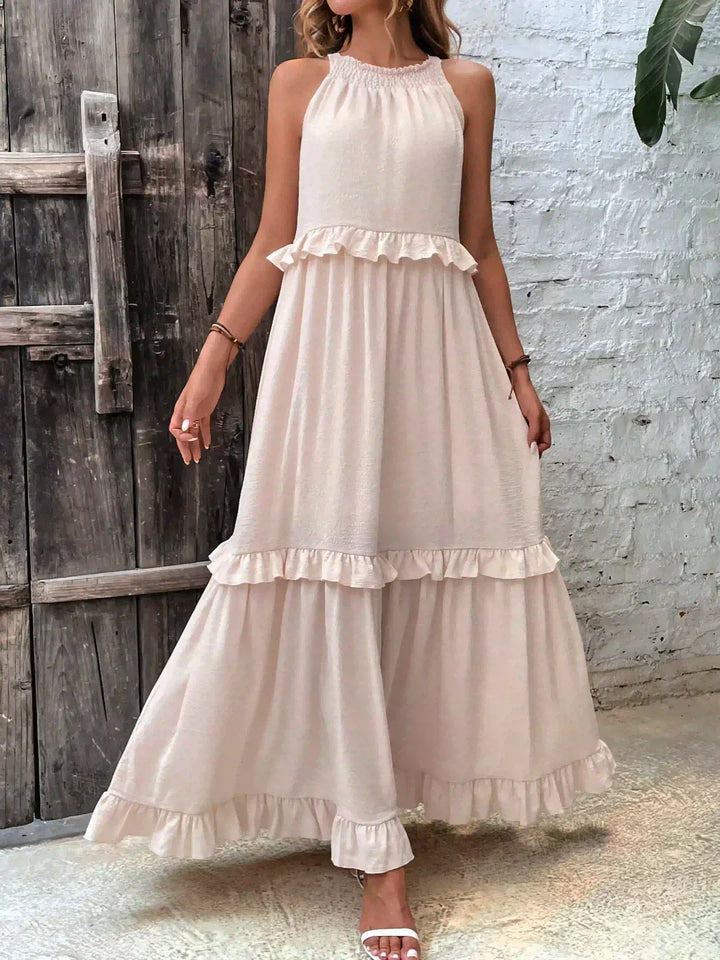 Stilla | Halter Ruffle Max Kjole