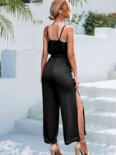 Stilla | Bælte Spaghetti Strop Slids Jumpsuit