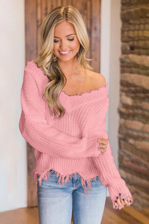 Stilla | Hem Dropped Shoulder Sweater