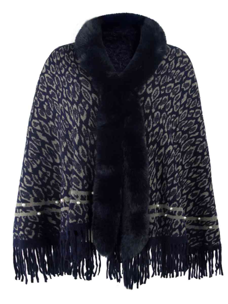 Stilla | Fringed Hem Poncho