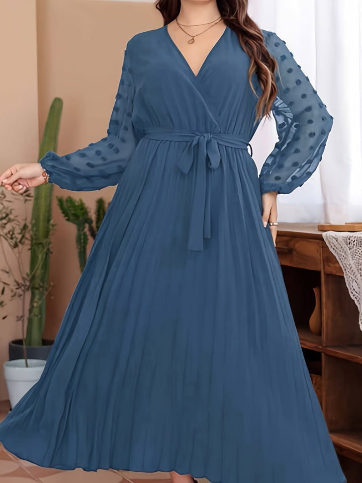Stilla | Størrelse Swiss Dot Tie Waist Maxi Kjole