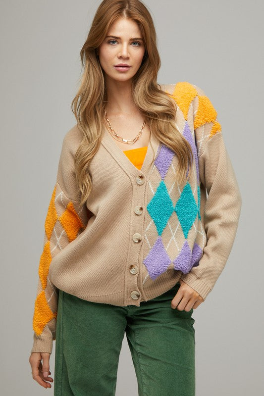 Stilla | V Hals Knap Front Cardigan