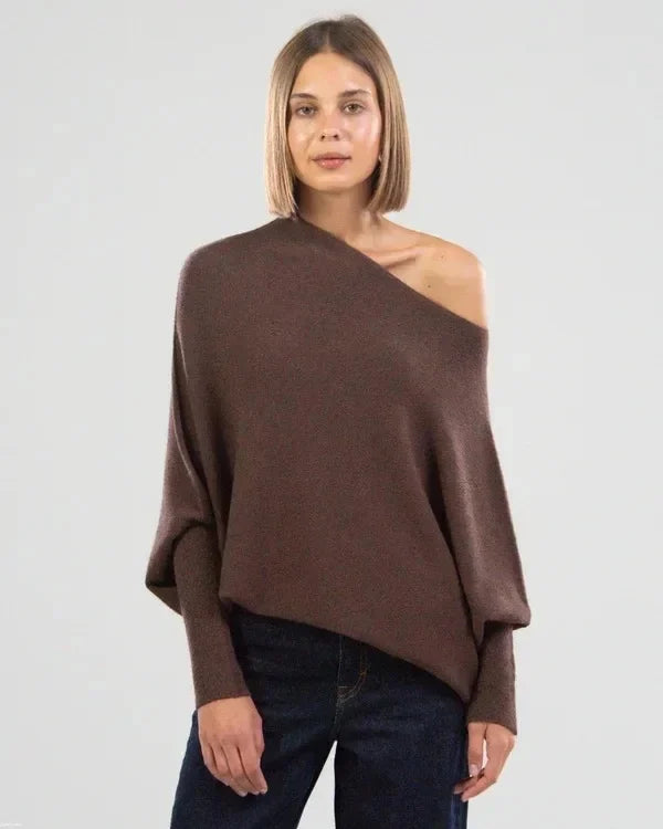 Stilla | Asymmetrisk draperet pullover