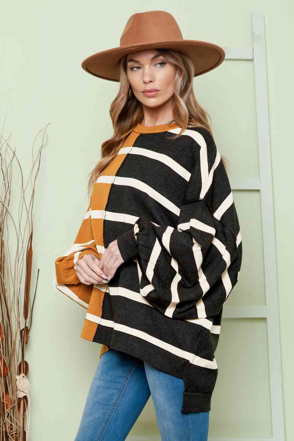 Stilla | Dropped Shoulder Rund Hals Bluse