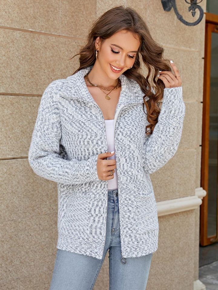 Stilla | Opkravet cardigan med lommer