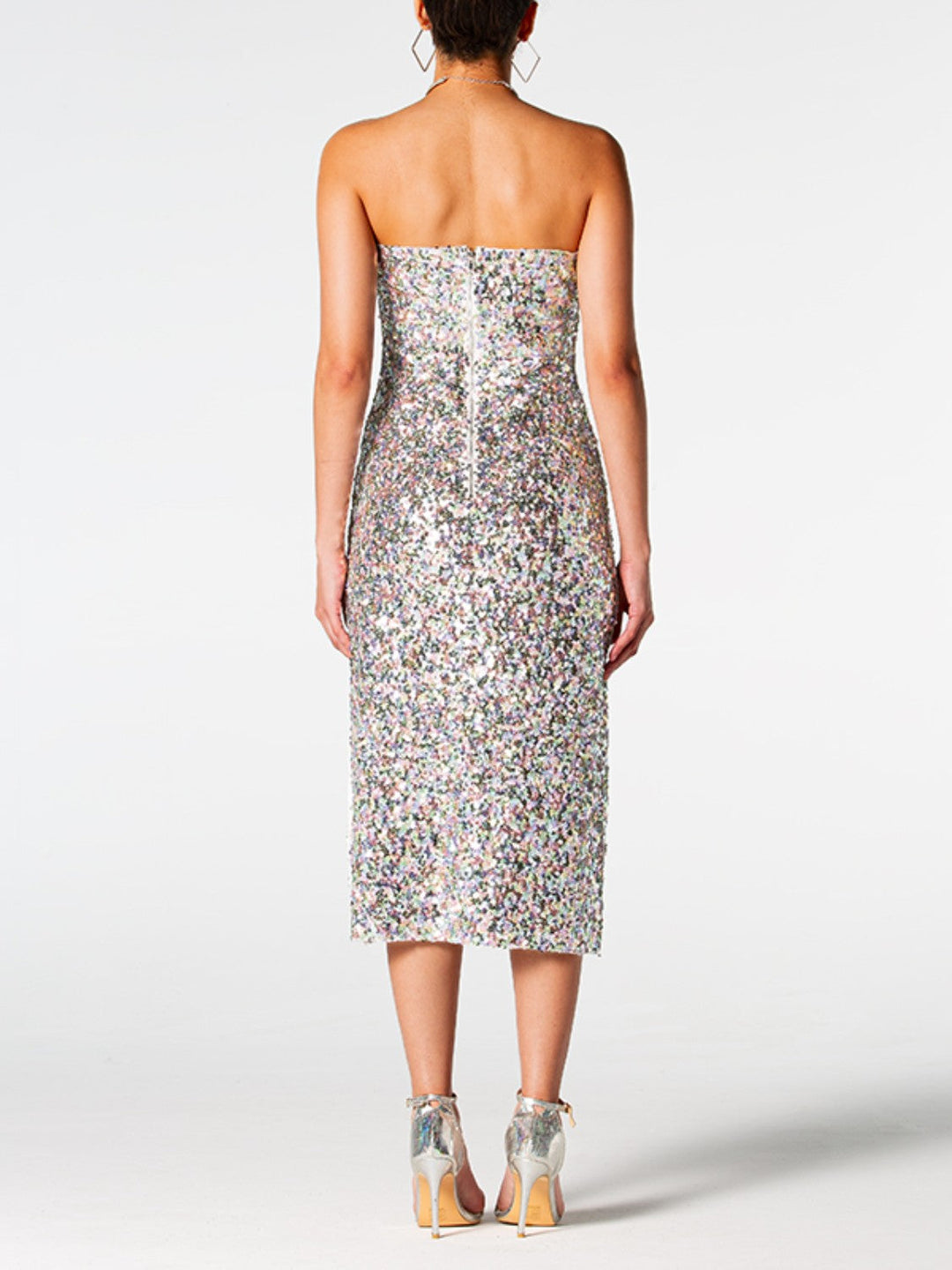 Stilla | Straight Neck Midi Wrap Dress