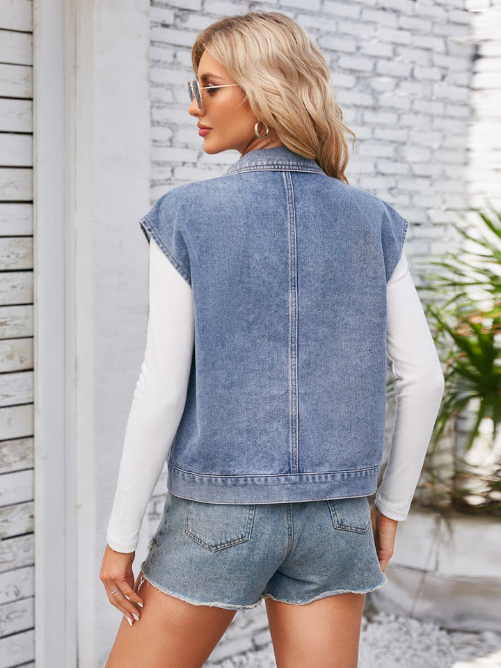 Stilla | Ærme Denim Jakke med Lommer