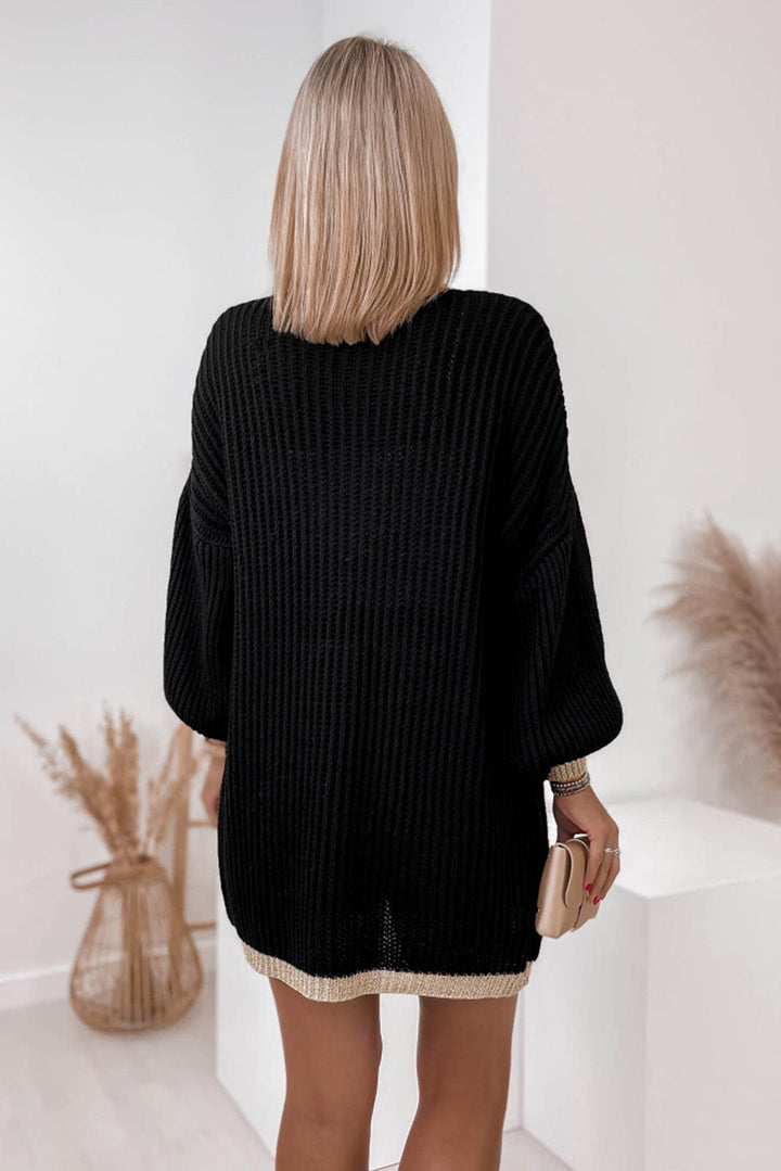 Stilla | Hendrika Elegant Cardigan Med Lyse Beige Detaljer Til Kvinder