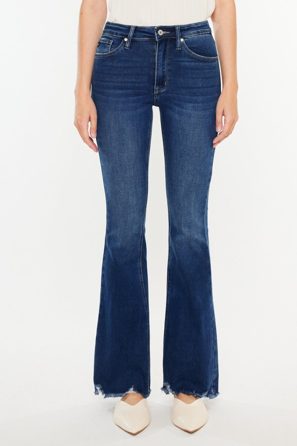 Stilla | Cat's Whiskers Raw Hem Flare Jeans
