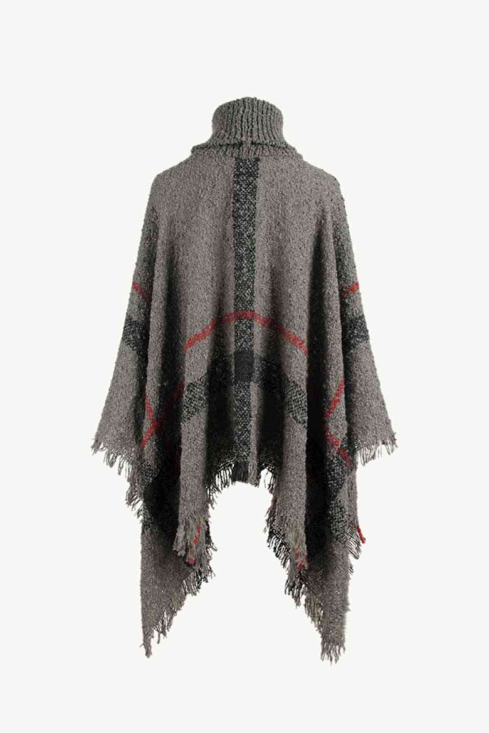 Stilla | Turtleneck Raw Hem Poncho