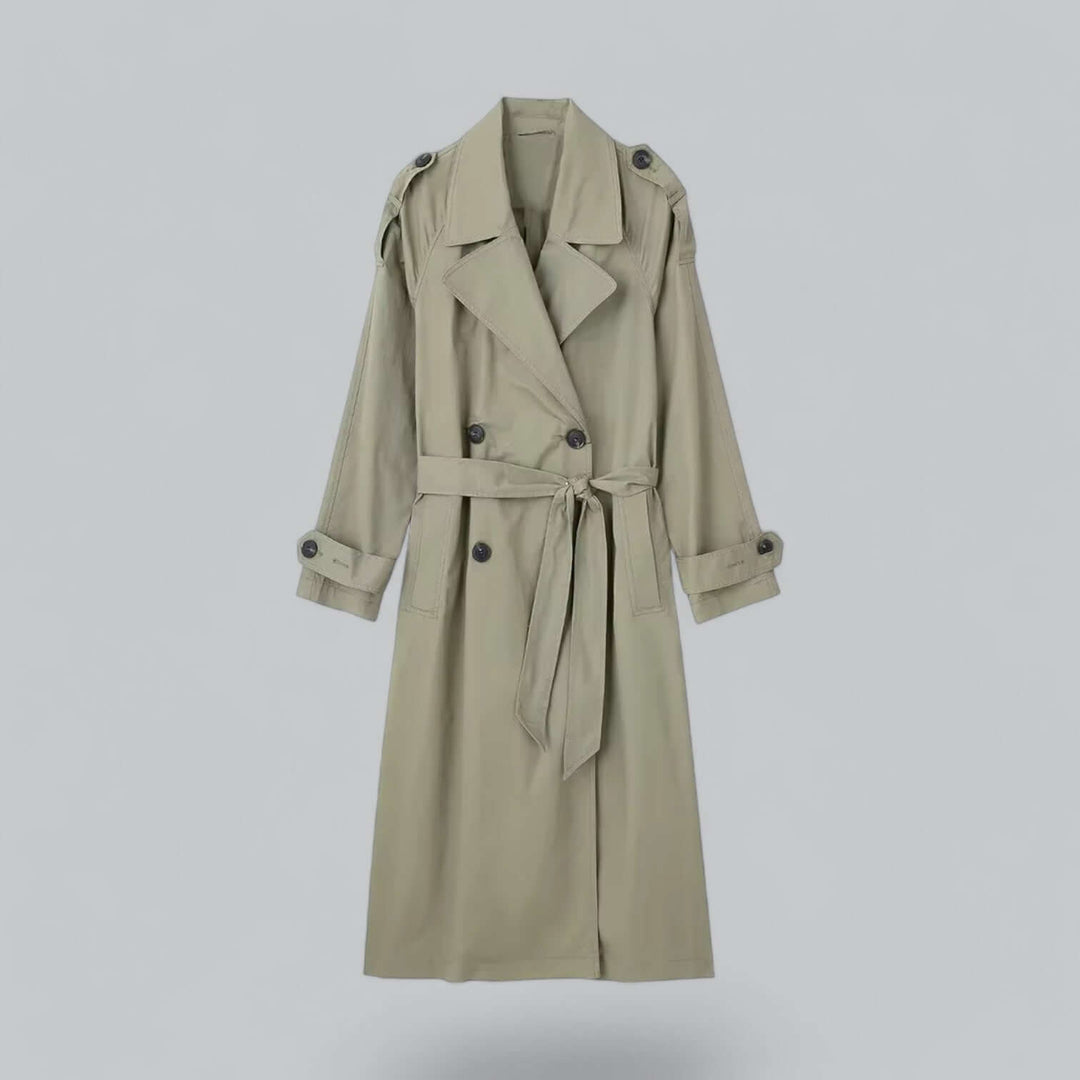 Stilla | Elegant dobbeltforet dames-trenchcoat med bælte