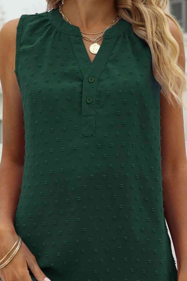 Stilla | Dot Notched Neck Tank