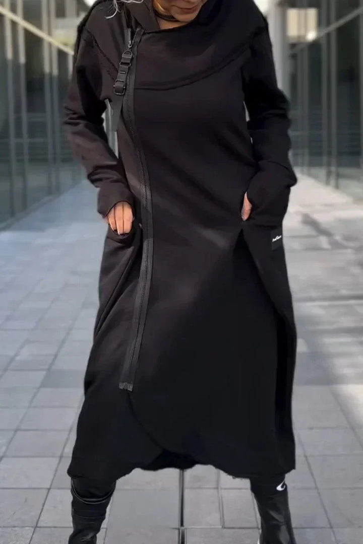 Stilla | Langt Hoodie-Kjole med Moderne Snit