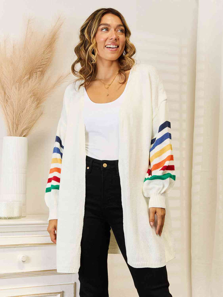 Stilla | Åben Front Sænket Skulder Cardigan
