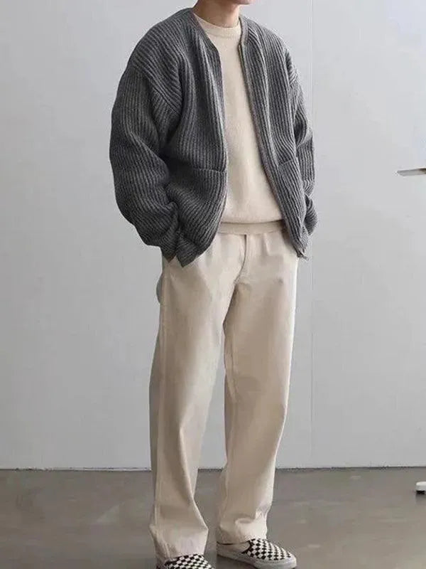 Stilla | Faulenzer stil herre strikjakke pullover
