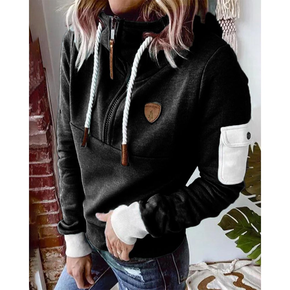 Stilla | Fritid Ensfarvet Hoodie