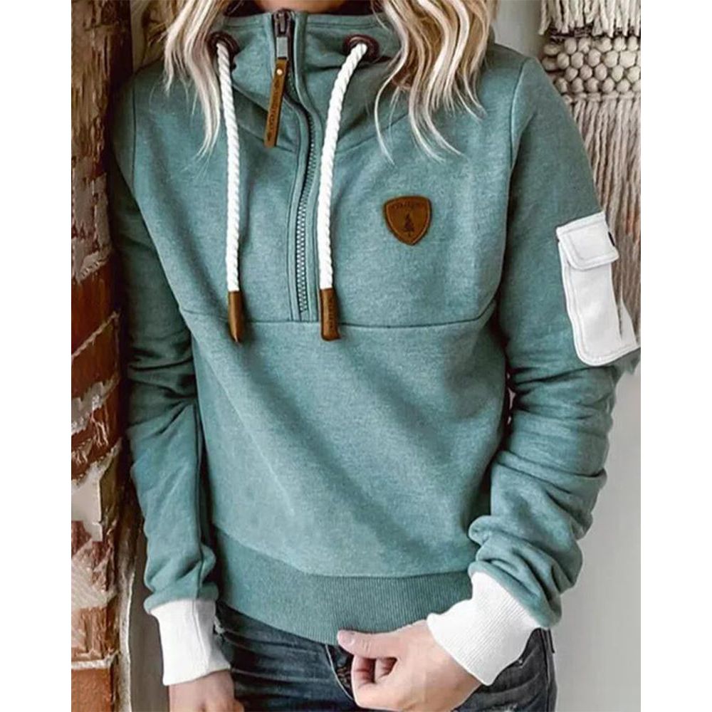 Stilla | Fritid Ensfarvet Hoodie