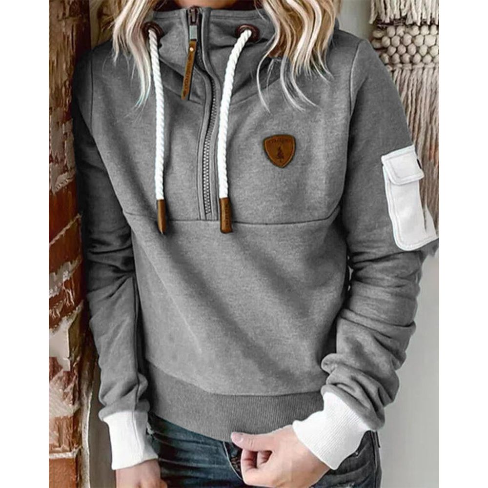 Stilla | Fritid Ensfarvet Hoodie