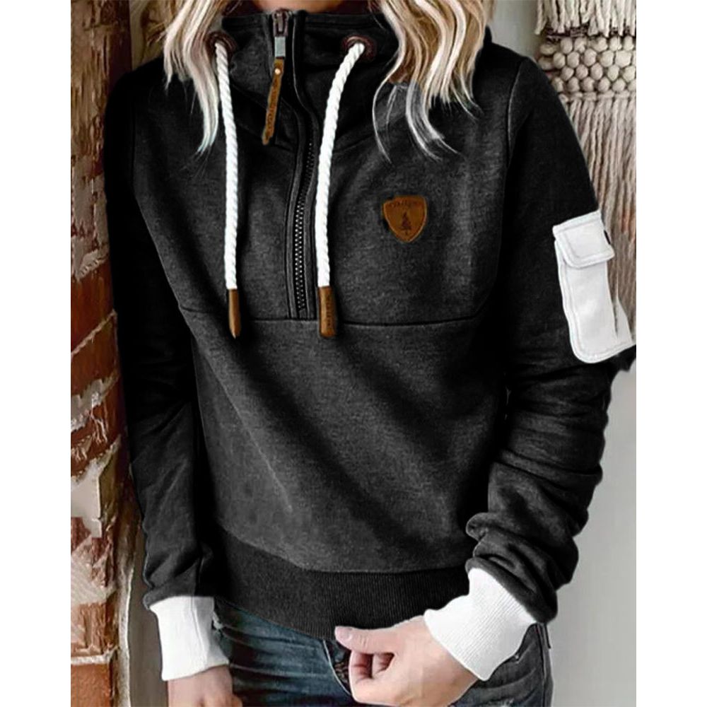 Stilla | Fritid Ensfarvet Hoodie