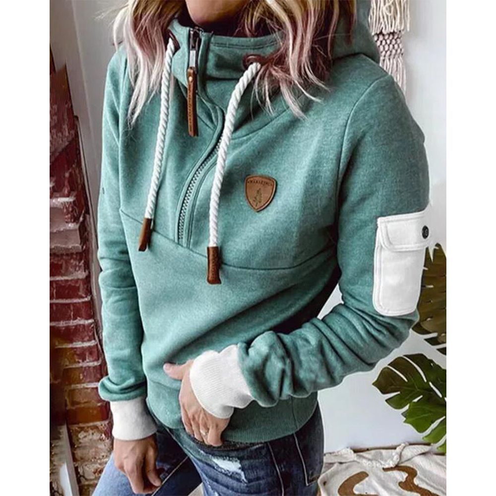 Stilla | Fritid Ensfarvet Hoodie