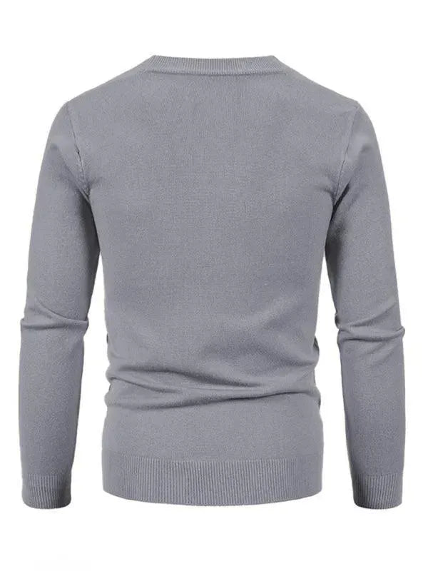Stilla | Ensfarvet Herre Strikjakke Pullover