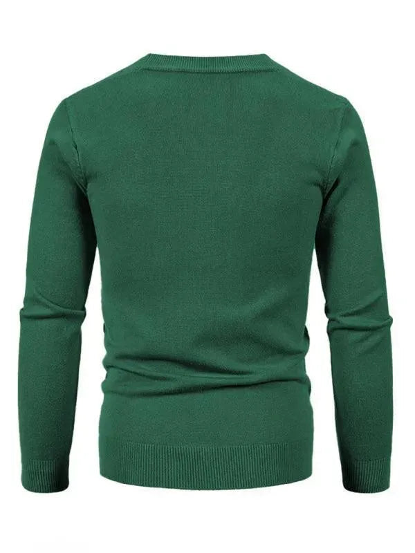 Stilla | Ensfarvet Herre Strikjakke Pullover