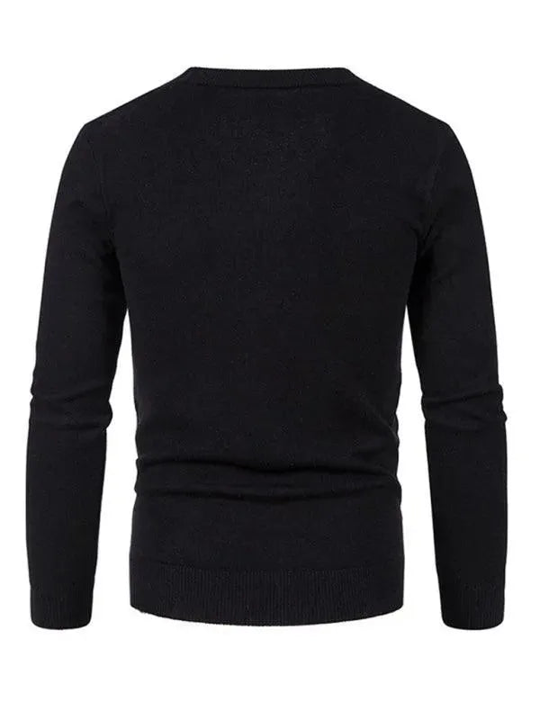 Stilla | Ensfarvet Herre Strikjakke Pullover